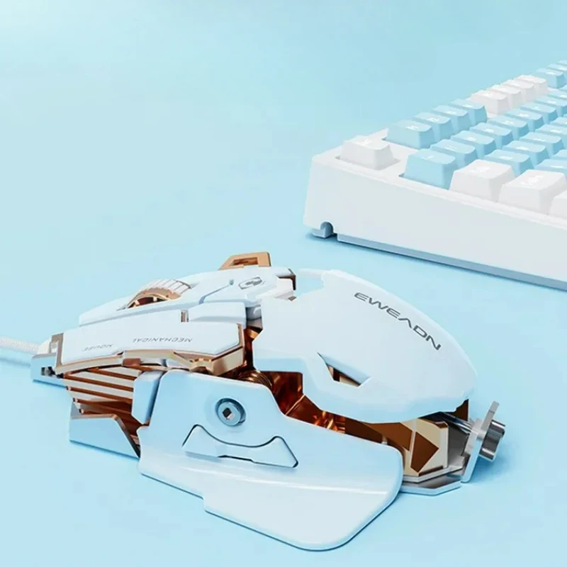 EWEADN X JIMITU G5 Проводная игровая мышь Металлическая механическая геймерская