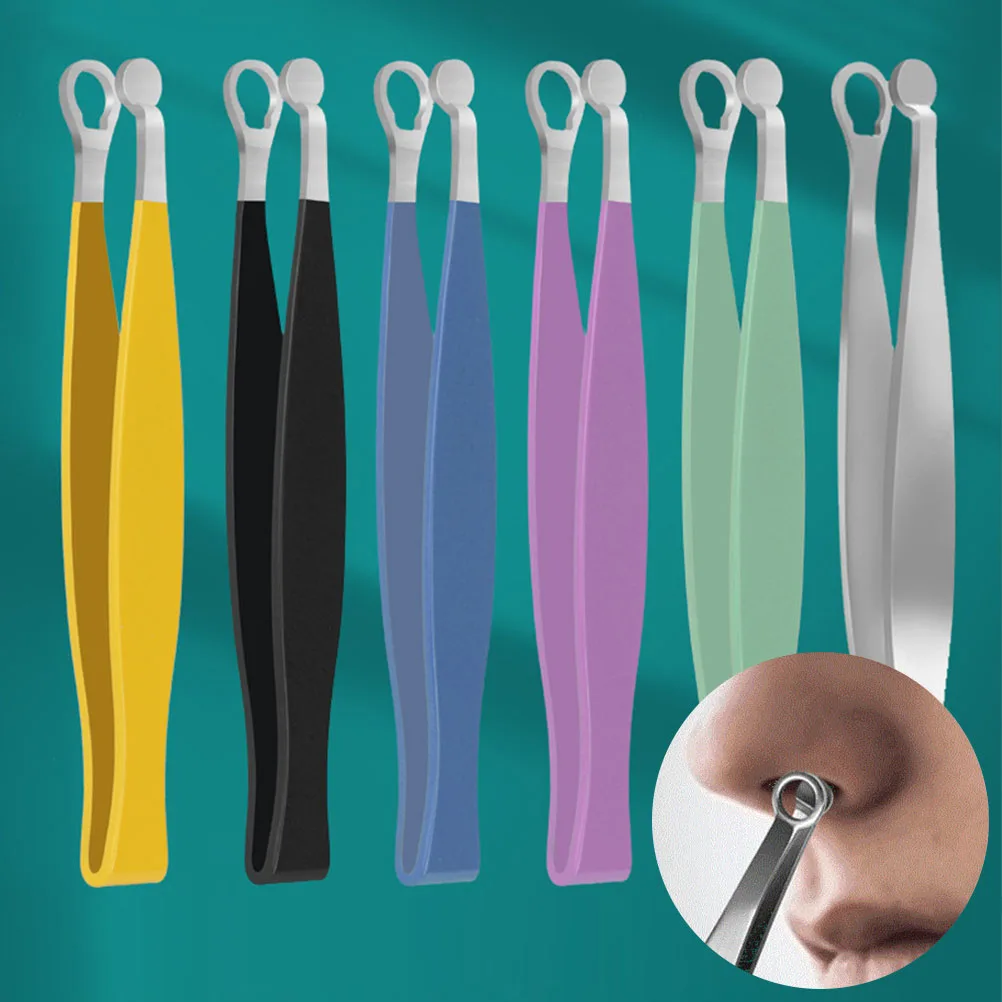 

Universal Nose Hair Trimming Tweezers Stainless Steel Eyebrow Nose Hair Cut Manicure Facial Trimming Makeup Scissors