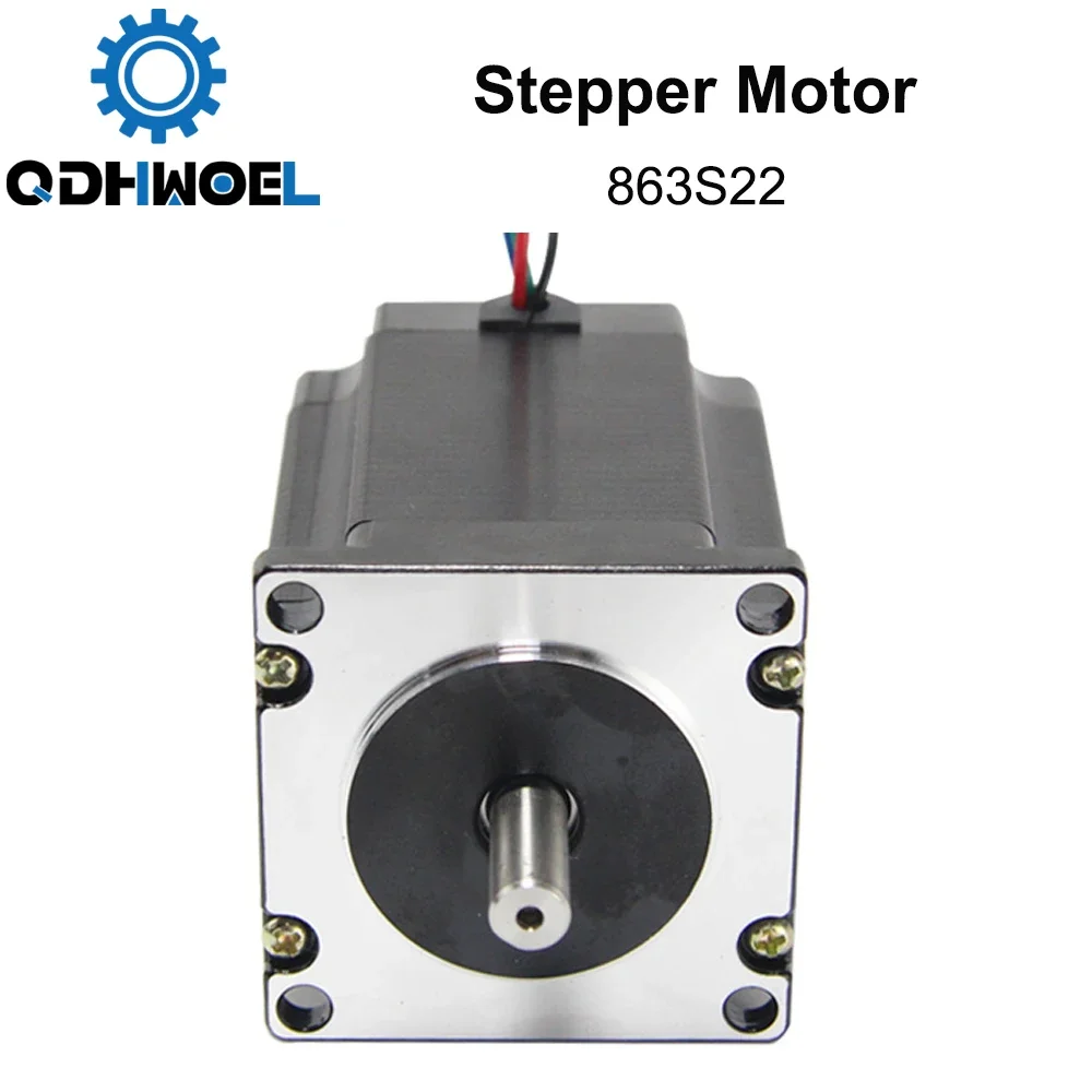 QDHWOEL Leadshine 3-фазный шаговый двигатель 863S22 для NEMA34 5A Длина 71 мм Вал 12
