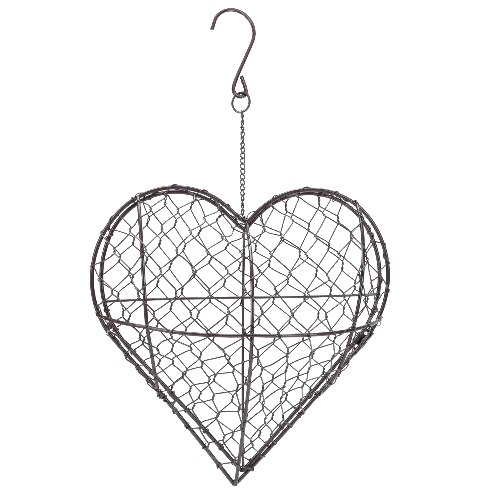 

Hanging Flower Planter Metal Pot Basket Wall Succulent Heart Holder Pots Garden Outdoor Railing Air Planters Wire Iron Frame