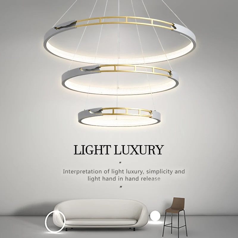

Nordic Home Decor Pendant Light For Living Room Led Ring Indoor Lighting Industrial Suspension Chandelier Minimalism Loft Lamps