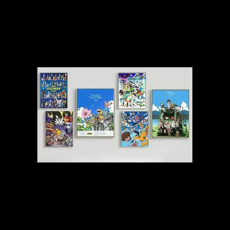 Digiimon Аниме Приключения Японский Мультфильм Произведения Искусства Холст Печать