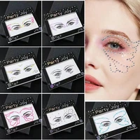 3d sexy face tattoo stickers face glitter fake tattoo crystal temporary tattoo stickers eye stickers women party face jewelry