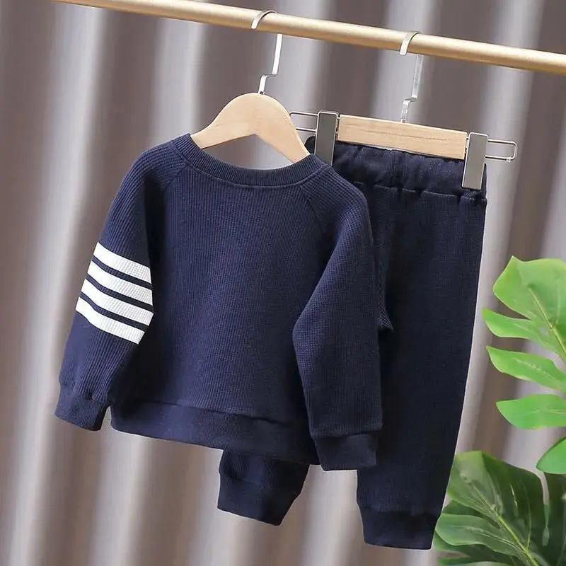 Cotton Tracksuit for Children Solid Baby Kids Autumn Clothing Long Sleeve Toddler Kid Clothing Sets Girls Boy Sportswear Clothes