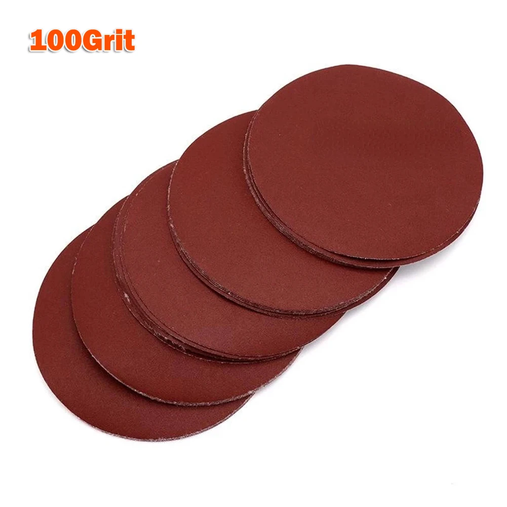 

20Pcs 6Inch 150mm Sandpaper Hook Loop Sanding Discs Aluminum Oxide Self Adhesive 60-2000 Grit Red Disk Sand Sheets Abrasives