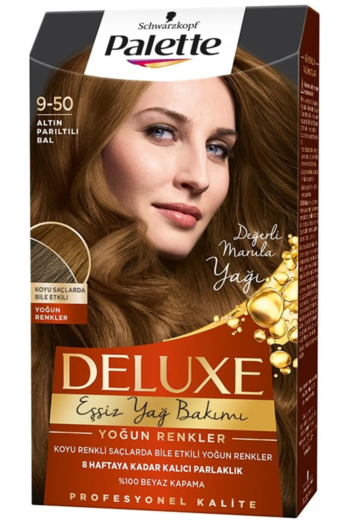 

Бренд: Palette Deluxe, интенсивные цвета, краска для волос 9-50, золотой блеск, Категория: краска для волос
