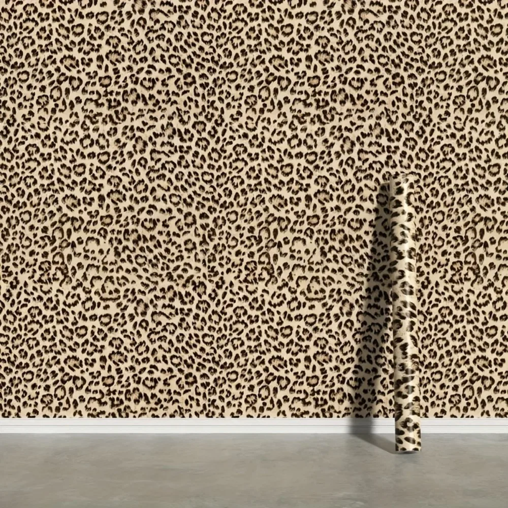 Самоклеящиеся обои DZQ леопардовый узор