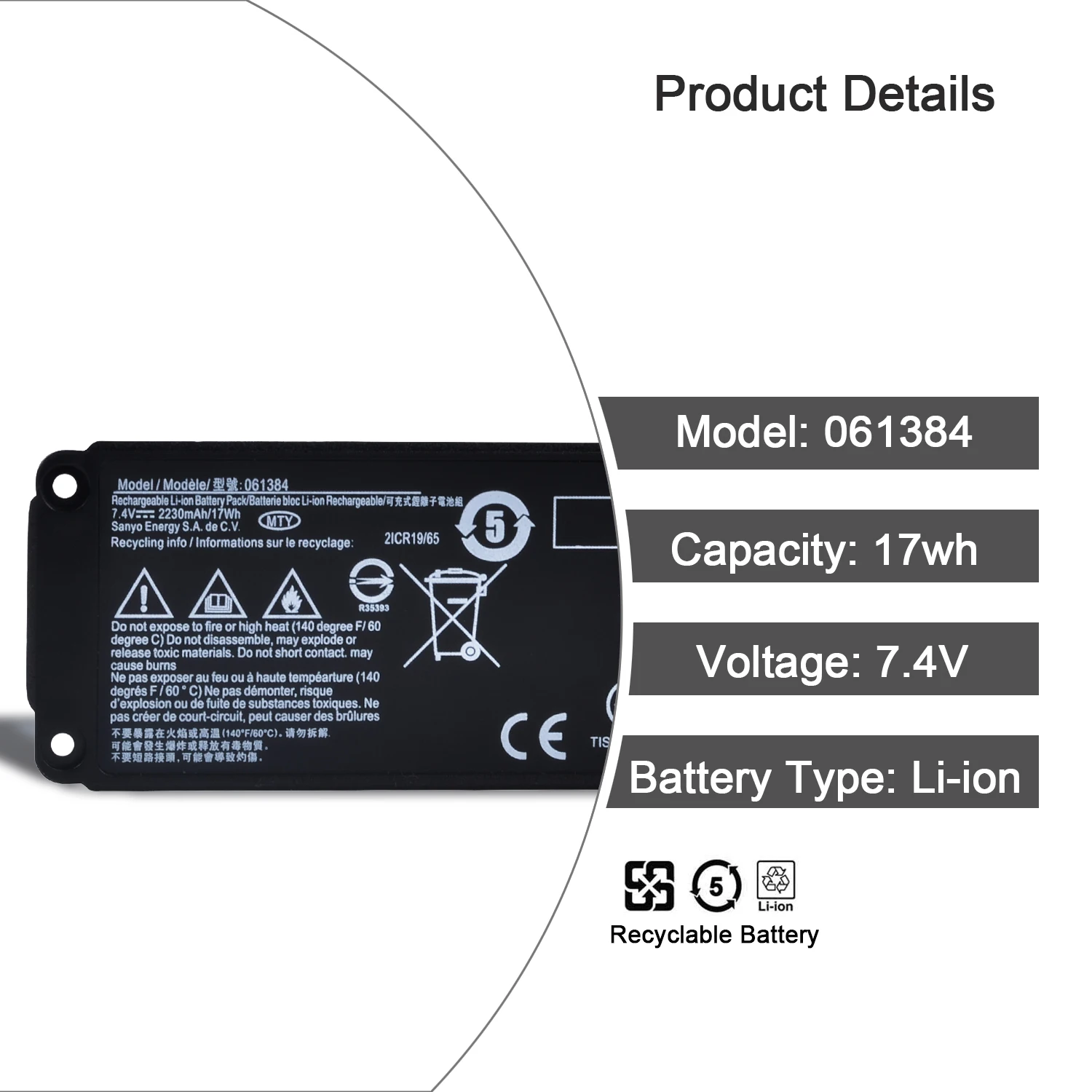 Фото Аккумулятор 2230 мАч 061384 061385 061386 063287 для Bluetooth-колонки BOSE SoundLink Mini I №4