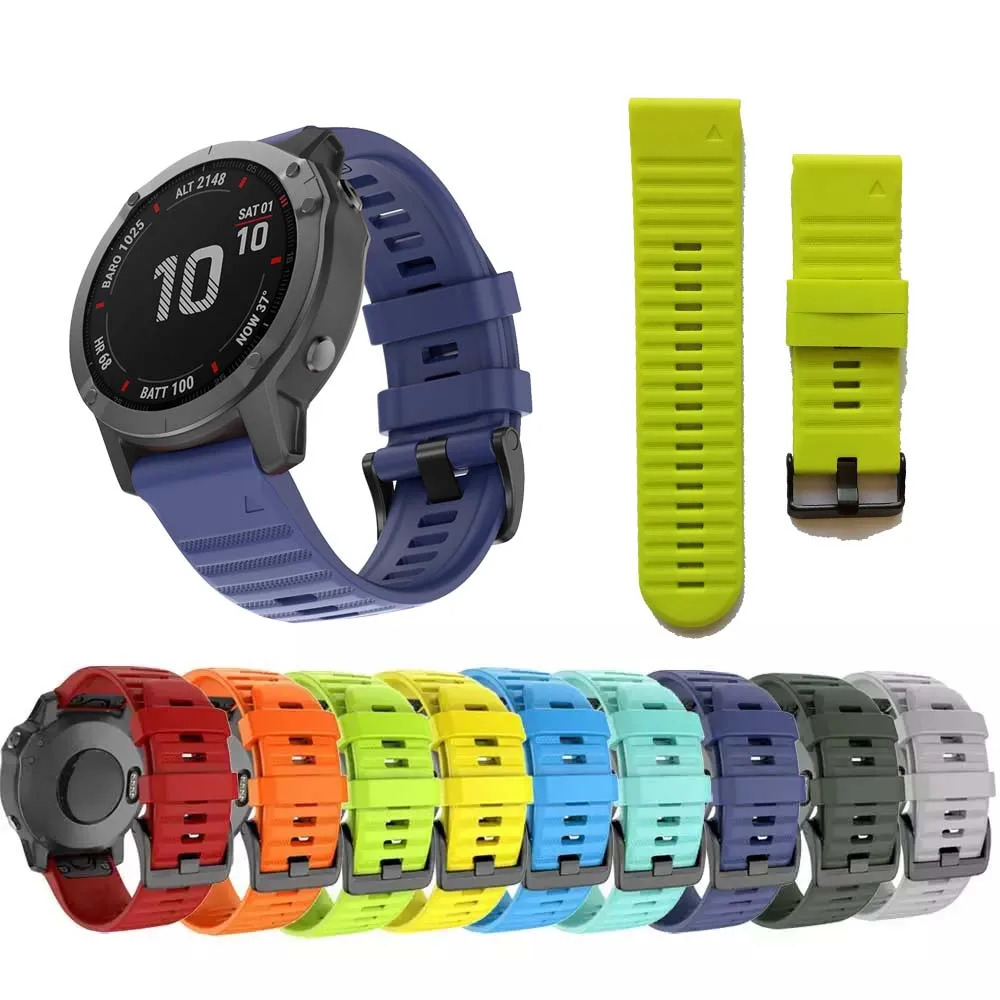 

26mm Silicone Strap for Garmin Fenix 6X 5X 3 D2 Tactix Bravo Descent MK1 Smartwatch Replacement Watch Band Wristband Bracelet