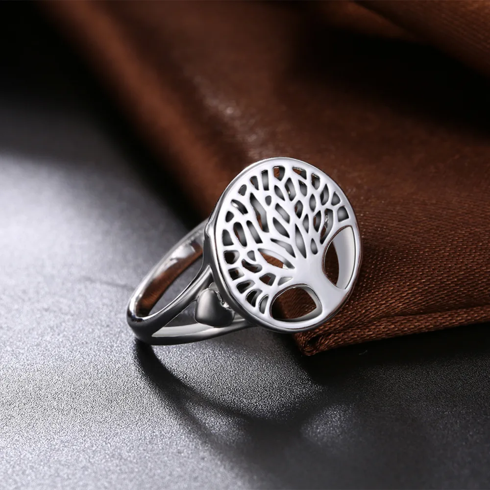 wholesale Price women Color silver Ring tree hollow charms wedding jewelry girl gift high quality fashion classic | Украшения и