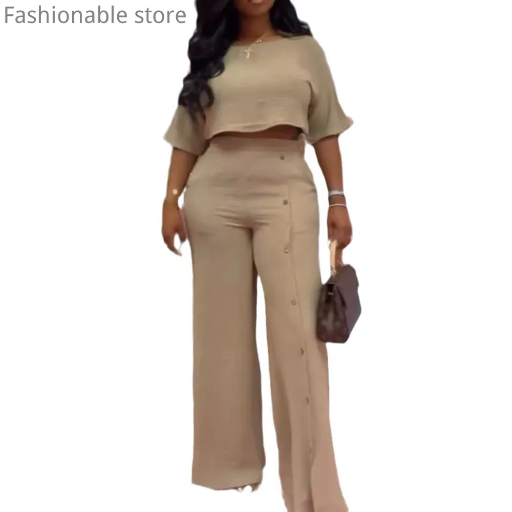 Женский Повседневный однотонный топ с круглым вырезом и рукавами летучая мышь