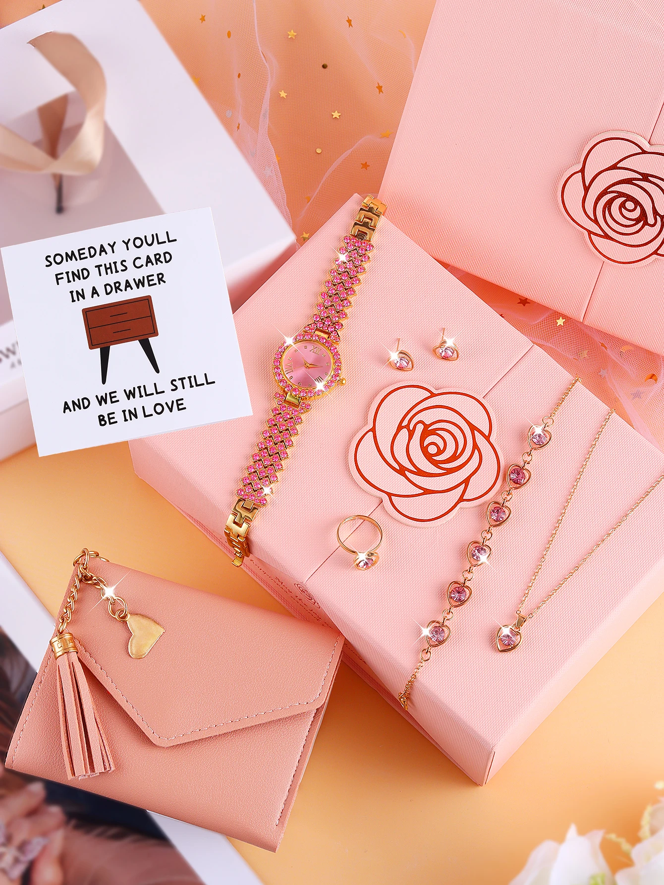 Модные повседневные женские британские часы Dam из розового золота с магнитной