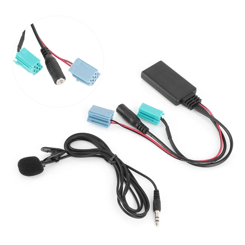 6-контактный аудиокабель Bluetooth автомобильный стерео адаптер AUX с микрофоном