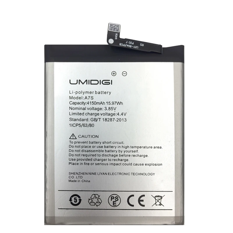 Новинка 2024 года 100% оригинальная сменная батарея 4150 мАч для UMI Umidigi A7S