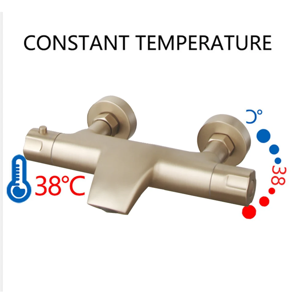 YANKSMART матовая Золотая Душевая система для ванной и душа Настенный умный