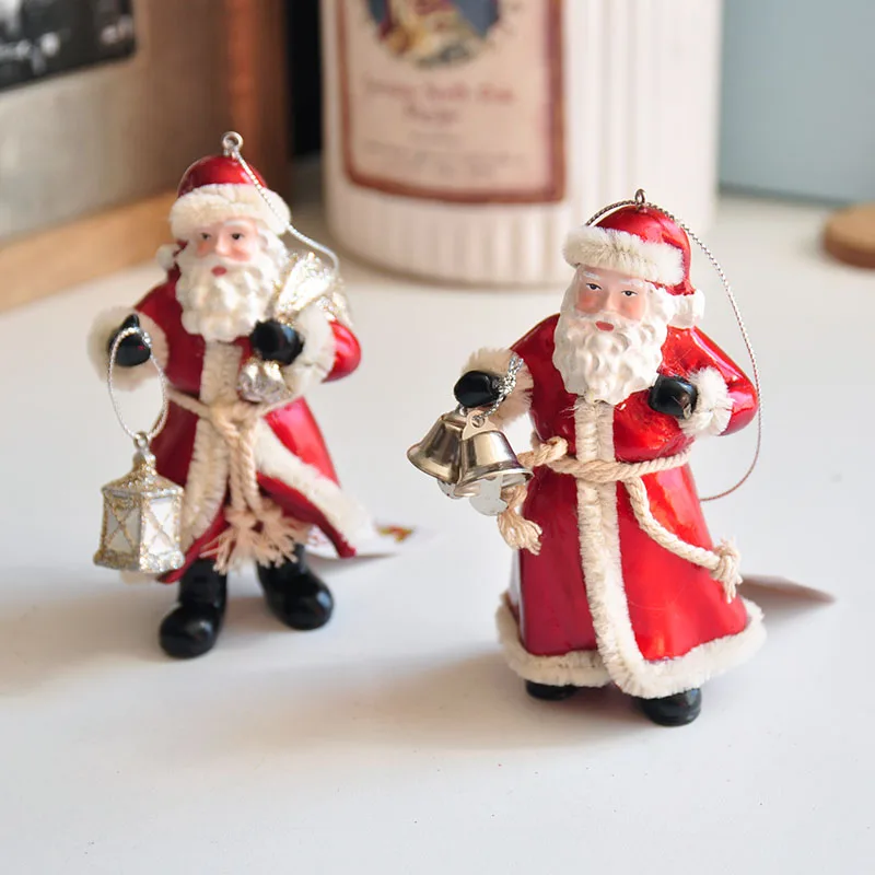 Рождественский Декор, Санта из смолы с колокольчиком, рождественская елка, подвесные украшения, Новогодний подарок