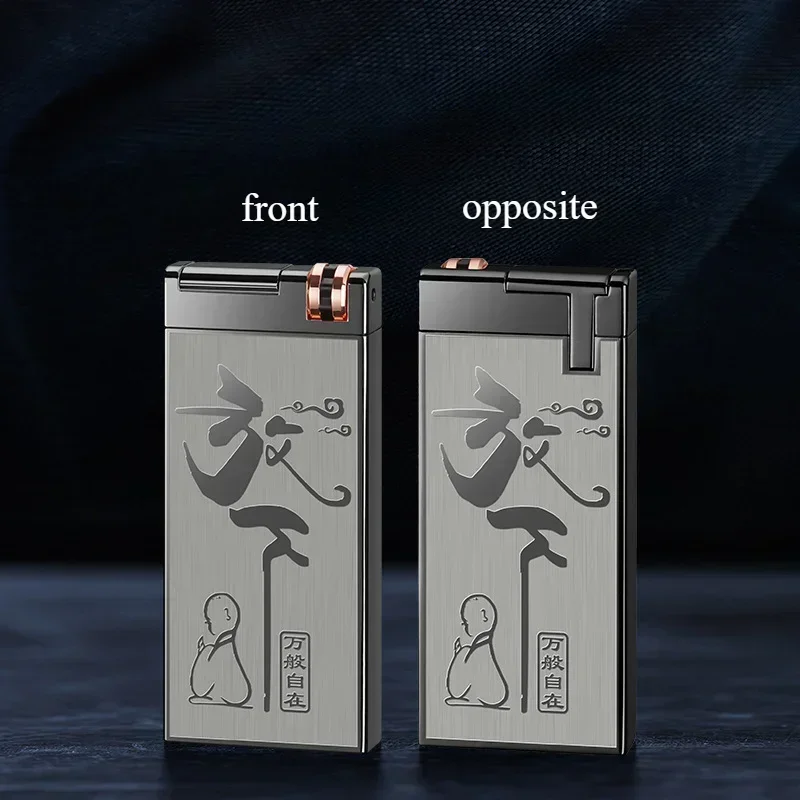 Креативная металлическая бутановая газовая зажигалка S уличный ветрозащитный
