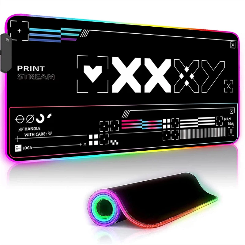 

Gaming Mouse Pad 900x400 Led CS GO Rgb Gamer Keyboard Mousepad Anime Computer Desks Pc Cabinet Games Desk Mat Office Accessories