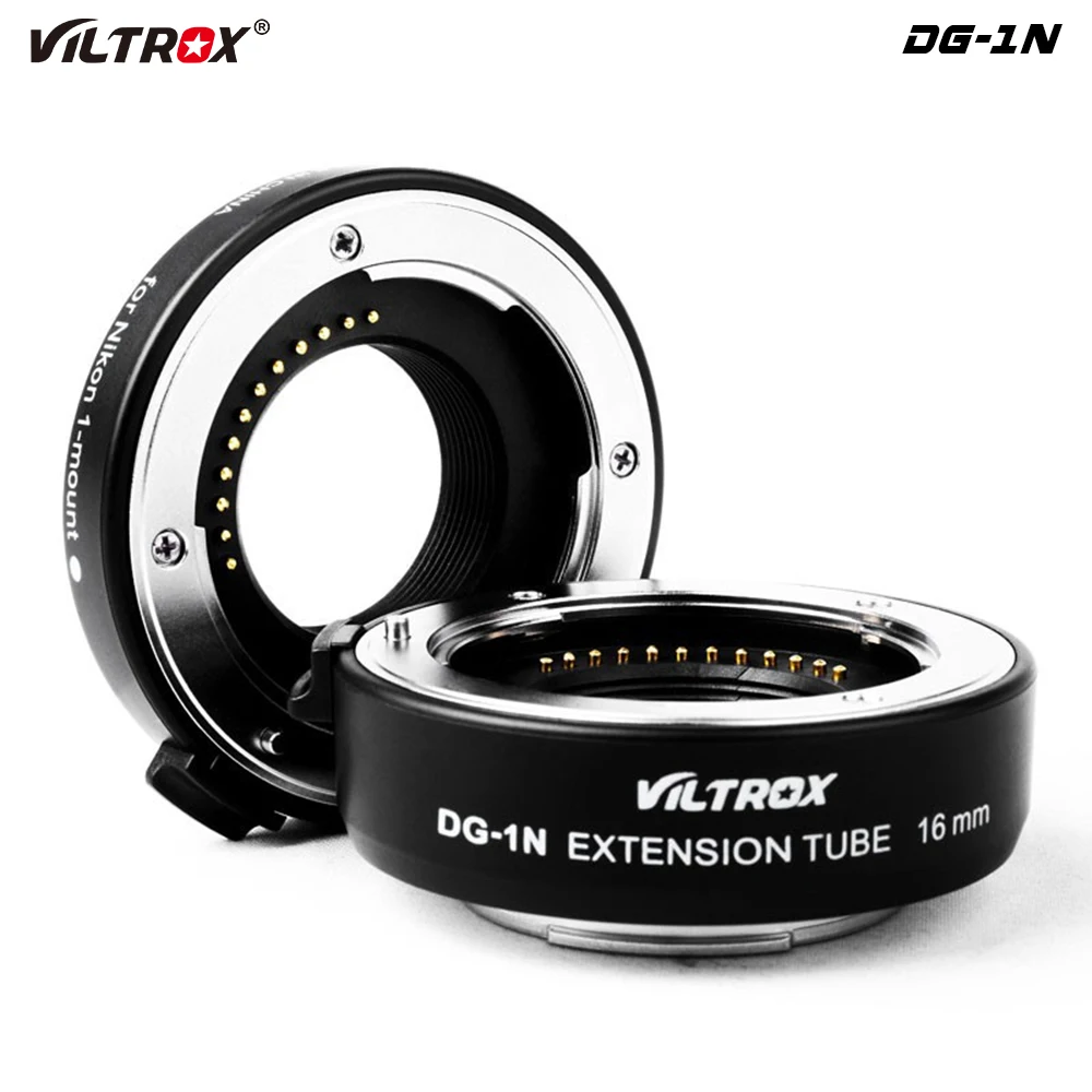 

Viltrox DG-1N Auto Focus Macro Extension Tube Lens Adapter 10mm+16mm for Nikon 1 mount V1 V2 S1 J1 J2 J3 J4 J5 AW1Mount Adapter