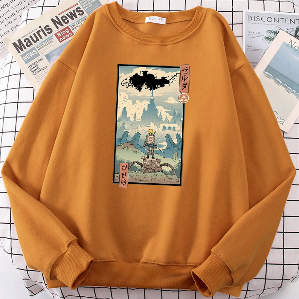 

Ukiyo-E Style Japanese Culture Printed Male Long Sleeves Harajuku Creativity Tops Casual O-Neck Autumn Sweatshirt Mens Pullovers