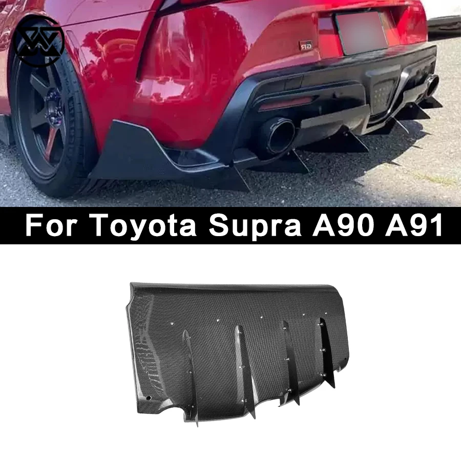 Задний бампер из углеродного волокна диффузор спойлер сплиттер для Toyota Supra A90 A91 GR