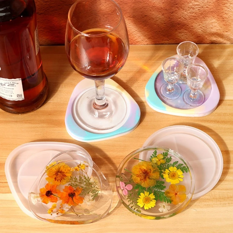 

Для треугольных круглых силиконовых форм, толстые формы для подставок из смолы, стойка для хранения, форма Y08E