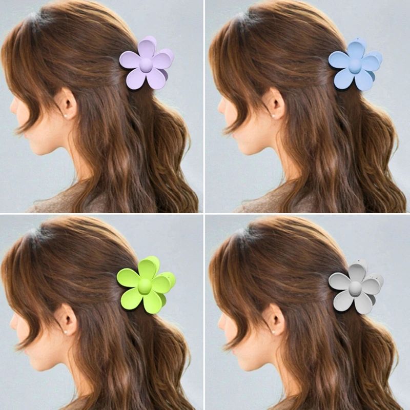 

Korea Flower Shape Hair Claw Ponytail Hairpins Bath Barrette Headwear Accessories Clip for Women Girls Barrette Crab Hair Claws