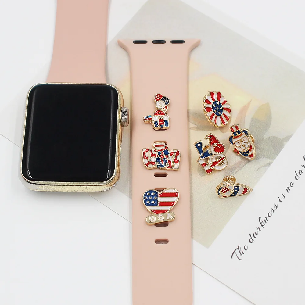 

Ремешок для умных часов Apple, декоративные скобы, силиконовый ремешок, декоративные скобы, декоративные пряжки, ремешок для часов, декоративн...