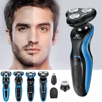 4 in 1 mens trimmer 3d floating electric shaver wireless rechargeable electric clippers nose hair trimmer mens beauty
