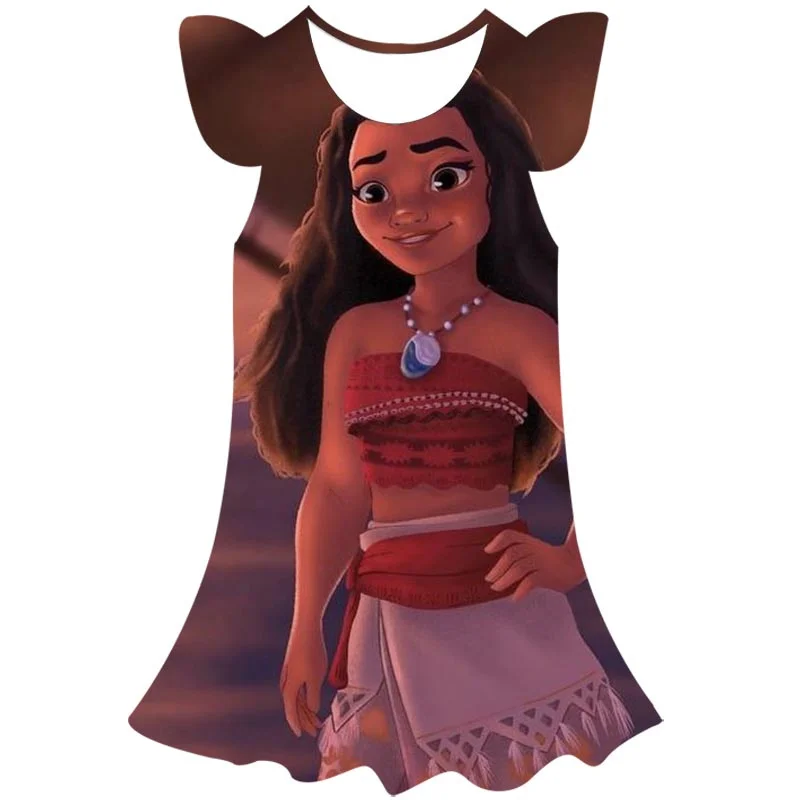 

Girls Summer Moana Dress 1-10 Years Kids Casual Cosplay Dresses Outfits Children Birthday Party Evening Dress Costumes for Girls