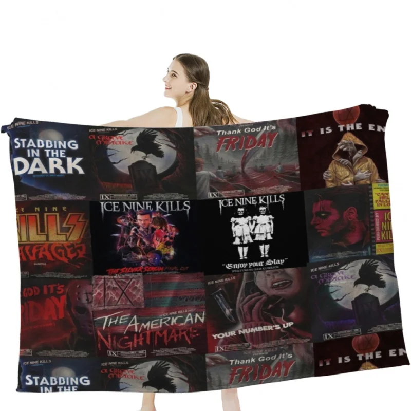 

Ice Nine Kills Single Artwork Throw Blankets Soft Velvet Blanket Travel Bedding Blanket