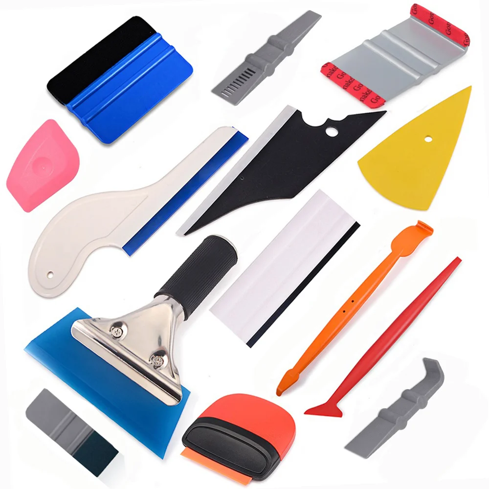 

Carbon Fiber Vinyl Film Sticker Car Wrap Tool Kit Car Accessories Auto Window Tinting Magnetic Squeegee Razor Scraper