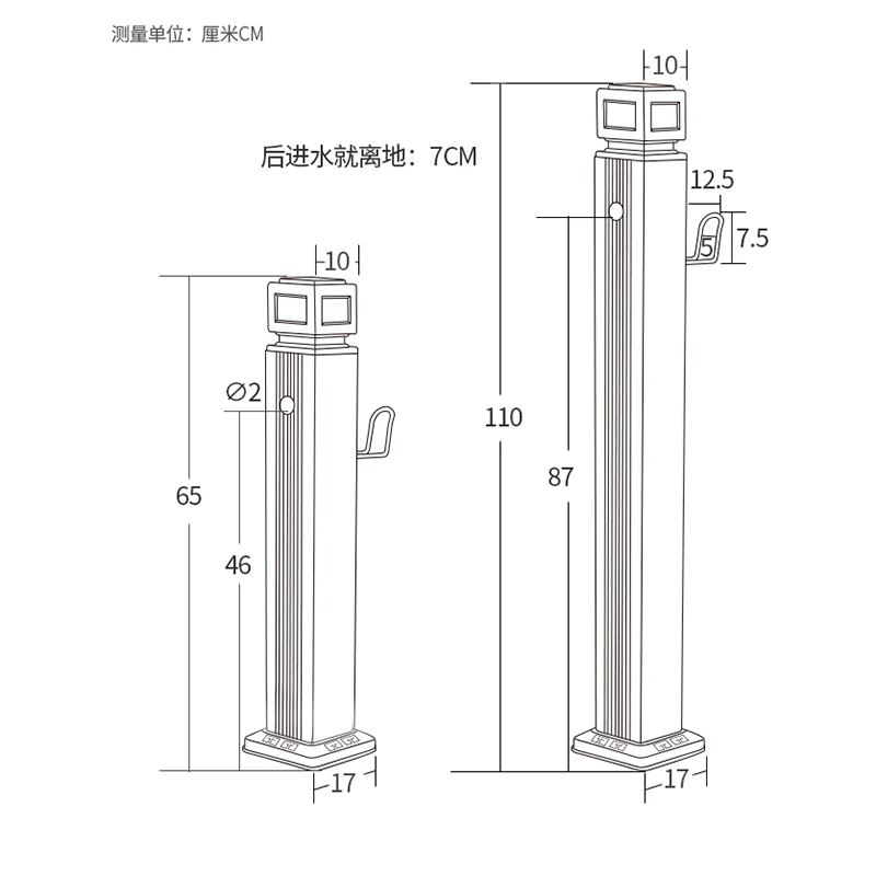 Черная матовая садовая водная колонка квадратный полив напольный водопроводный
