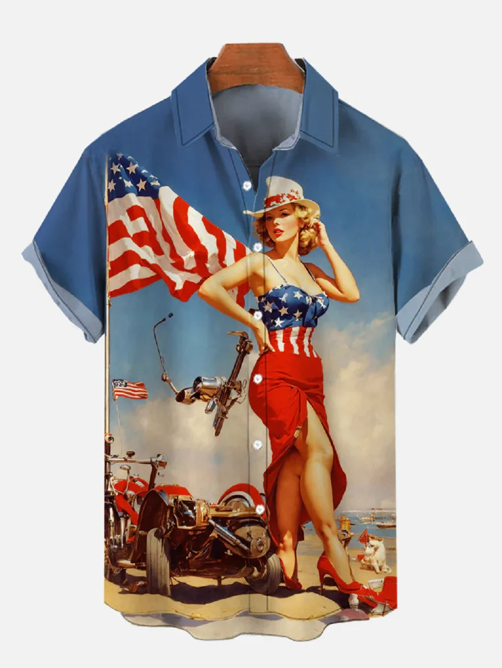 Летние гавайские сексуальные рок-женские мужские рубашки в стиле хип-хоп Монро с