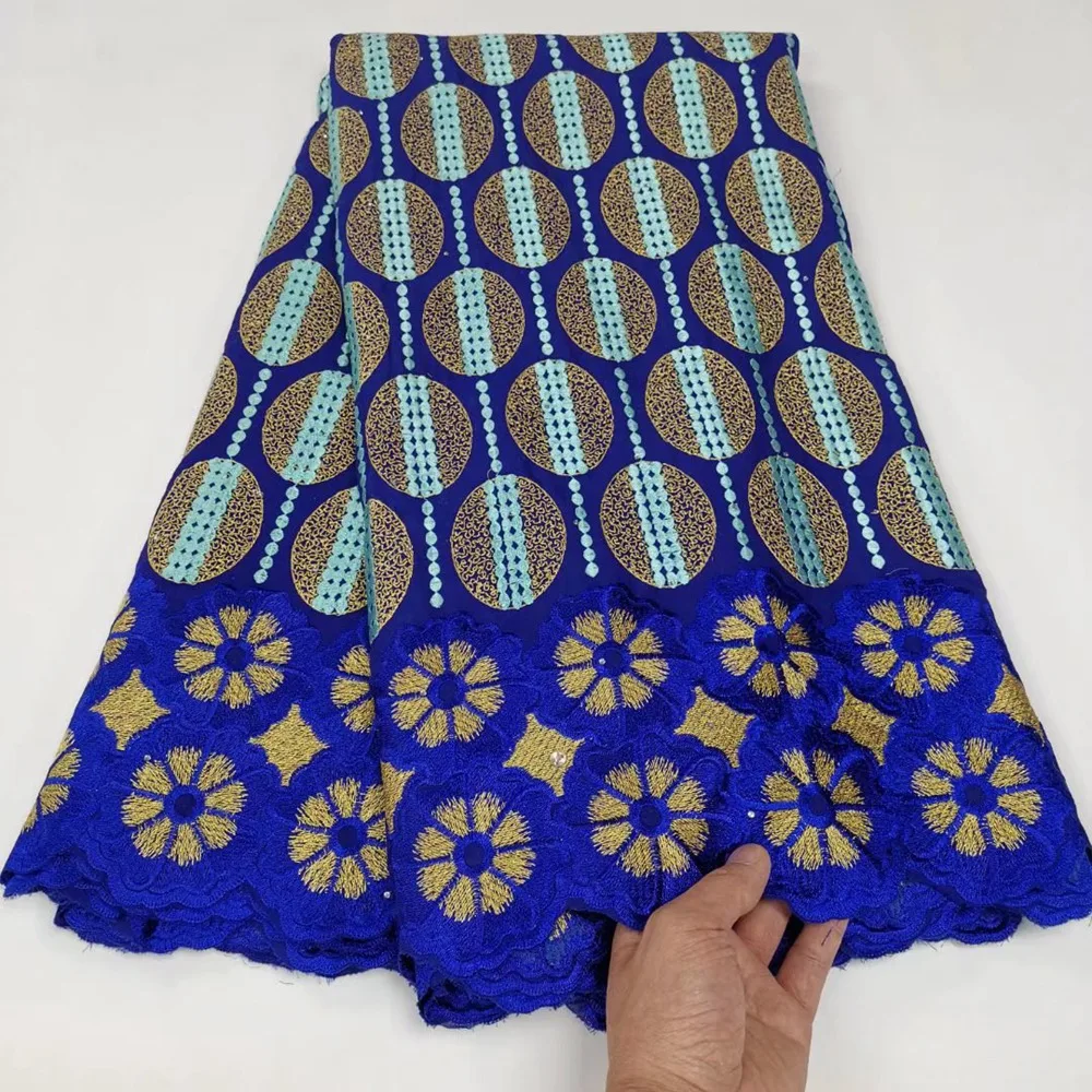 Африканская кружевная ткань 100 хлопок материал хорошая швейцарская вуаль Дубай