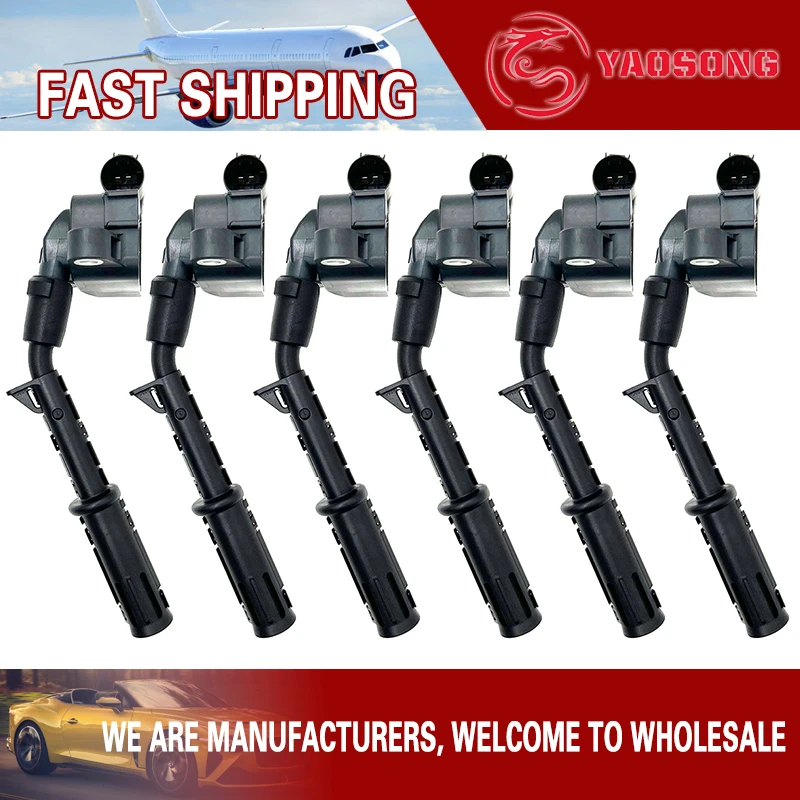 

6PCS Ignition Coils For Mercedes-Benz ML300 ML350 ML500 ML63 R350 S350 S400 S500 S63 AMG CL500 CL63 SL350 SL500 SL63 4.7 5.5