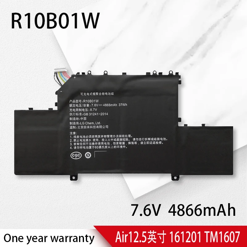 

New R10B01W R10BO1W Laptop Battery for Xiaomi Mi Air 12.5 12 Series 161201-01 161201-AA/AQ/AI/A1 161202-01 TIMI TM1607 7.6V 37WH