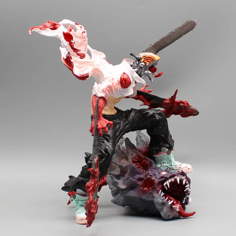 

29cm Chainsaw Man Figure Denji Anime Figures Chainsaw Man Rage Battle Bat Devil Denji Power Figurine Pvc Statue Model Doll Toys