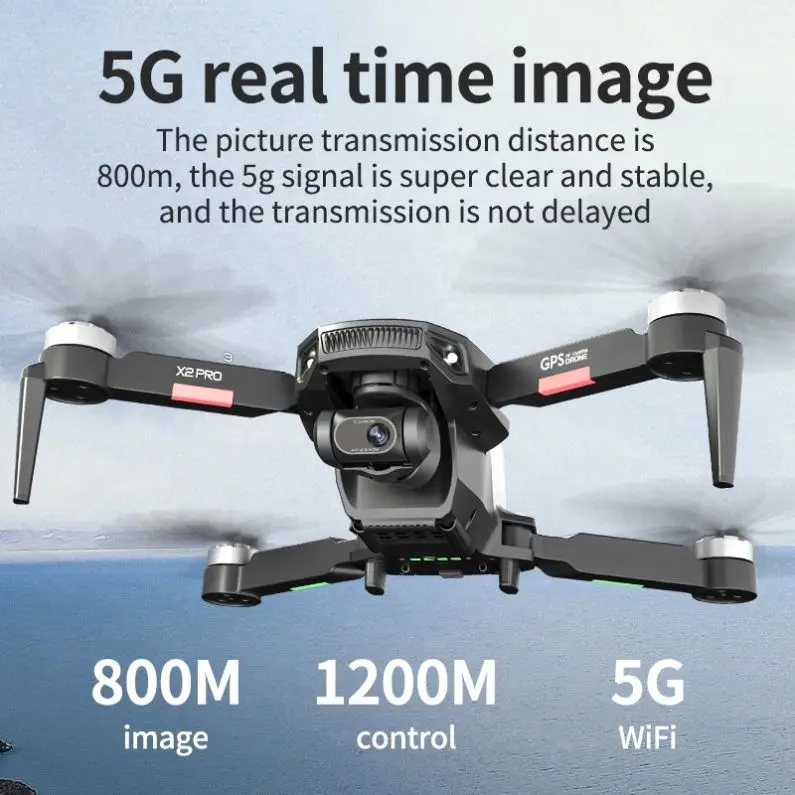 Amiqi X2pro3 New 1Km Long Distance 3-Axis Gimbal Camera 4K Gps 5G Wifi Fpv Professional Dron Brushless Drone enlarge