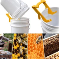plastic honey bucket support honey shaker honey bucket shelf beekeeping tool beekeeping tools beekeeper accessories yellow