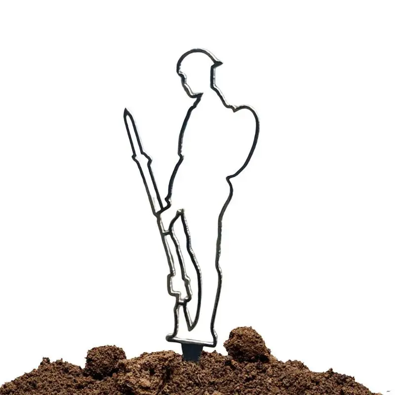 

День Независимости садовый колышек наружный падающий солдат наземный колышек патриотический Декор памятный подарок Хранитель памятный подарок