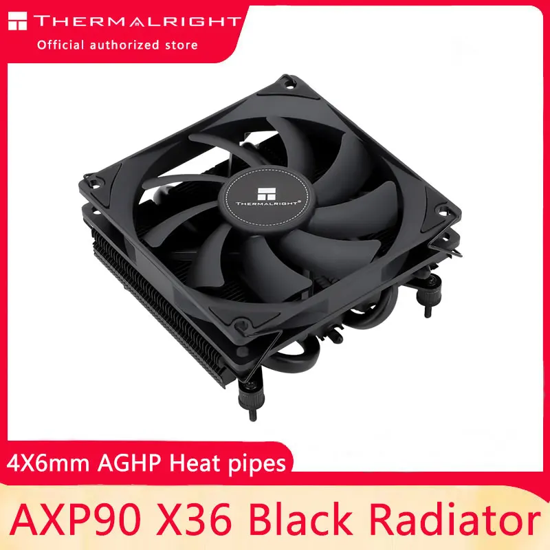 

Thermalright AXP-90 X36 Black CPU Air Cooler with Quite 90mm PWM Fan 4 Heat Pipes 36mm Height for AMD AM4 Intel LGA 115X 1200