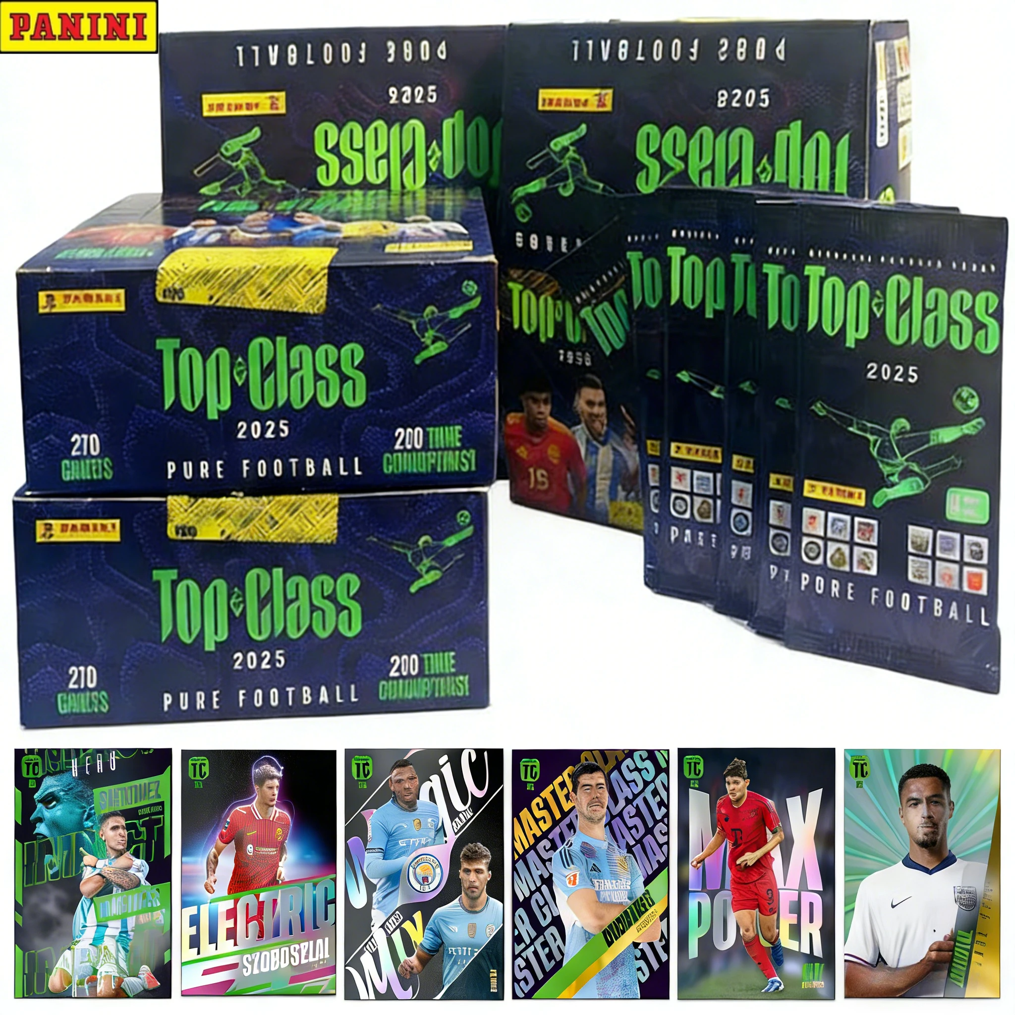 Фото Набор коллекционных карточек Panini FIFA TOP CLASS Soccer Cards Official Fat Pack, 25 сезонов, серия Hot List Classic, подарочный набор-сюрприз №1