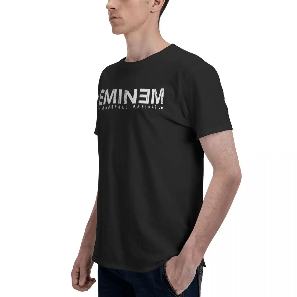 Повседневная дышащая удобная милая мужская рубашка из 100% хлопка в стиле Eminem