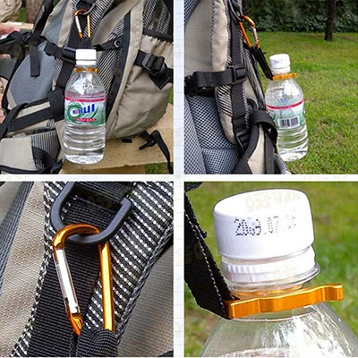 

1pcs Carabiner Water Bottle Buckle Hook Holder Clip Camping Hiking Traveling Belt Backpack Hanger Hook Random Color Freeshipping