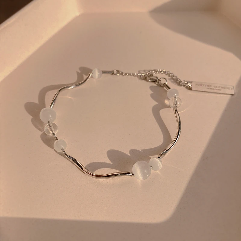 

Boudoir bracelet ins minority design fashion personality couple bracelet opal bracelet 2022 new hand ornament