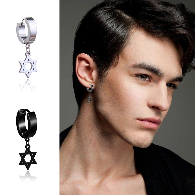 Женские и мужские серьги из нержавеющей стали в стиле панк