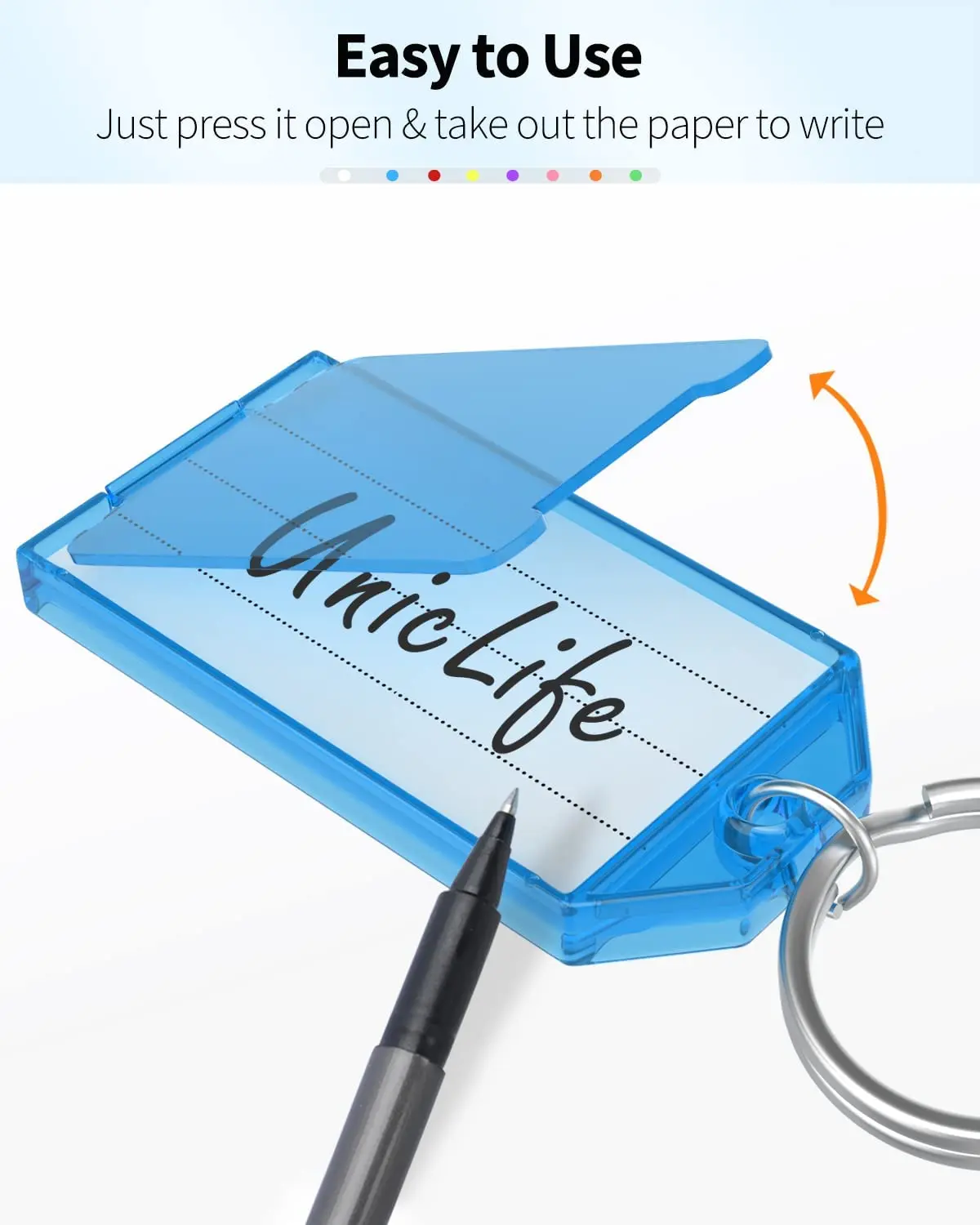 Яркие пластиковые ярлыки с раздельным окошком 50 шт.