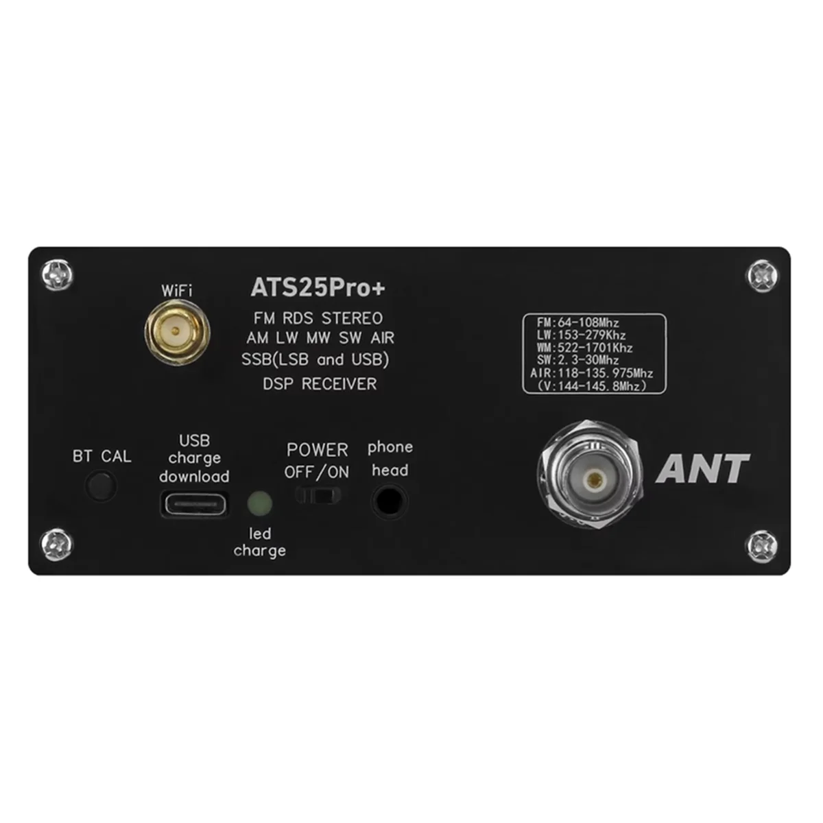 ATS25 Pro+ поддерживает Bluetooth Wi-Fi AIR Band FM SW SSB MW LW SDR приемник авиационного диапазона