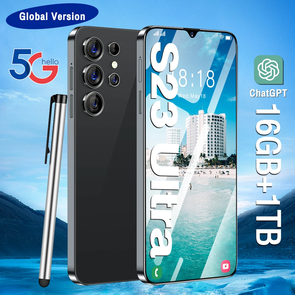 

S23 смартфон с 5,5-дюймовым дисплеем, 16 ГБ + 1 ТБ
